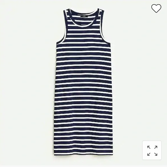 J Crew Nautical Striped Knit Cutaway Mini Dress NWT Large - Picture 2 of 8